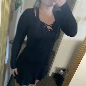 Long Sleeve Black Dress